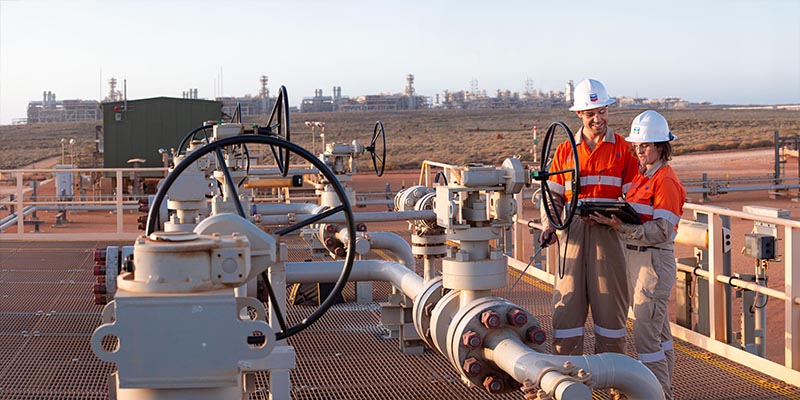 Chevron Australia personnel at the Chevron-operated Gorgon carbon dioxide injection facility on Barrow Island.